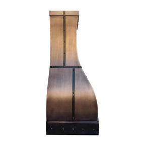 Fobest Antique Copper Range Hood with Bottom Arch Shape FCP-119-Copper Range Hood-Fobest