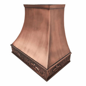 Fobest Antique Copper Range Hood with Deer Apron Design FCP-186-Copper Range Hood-Fobest