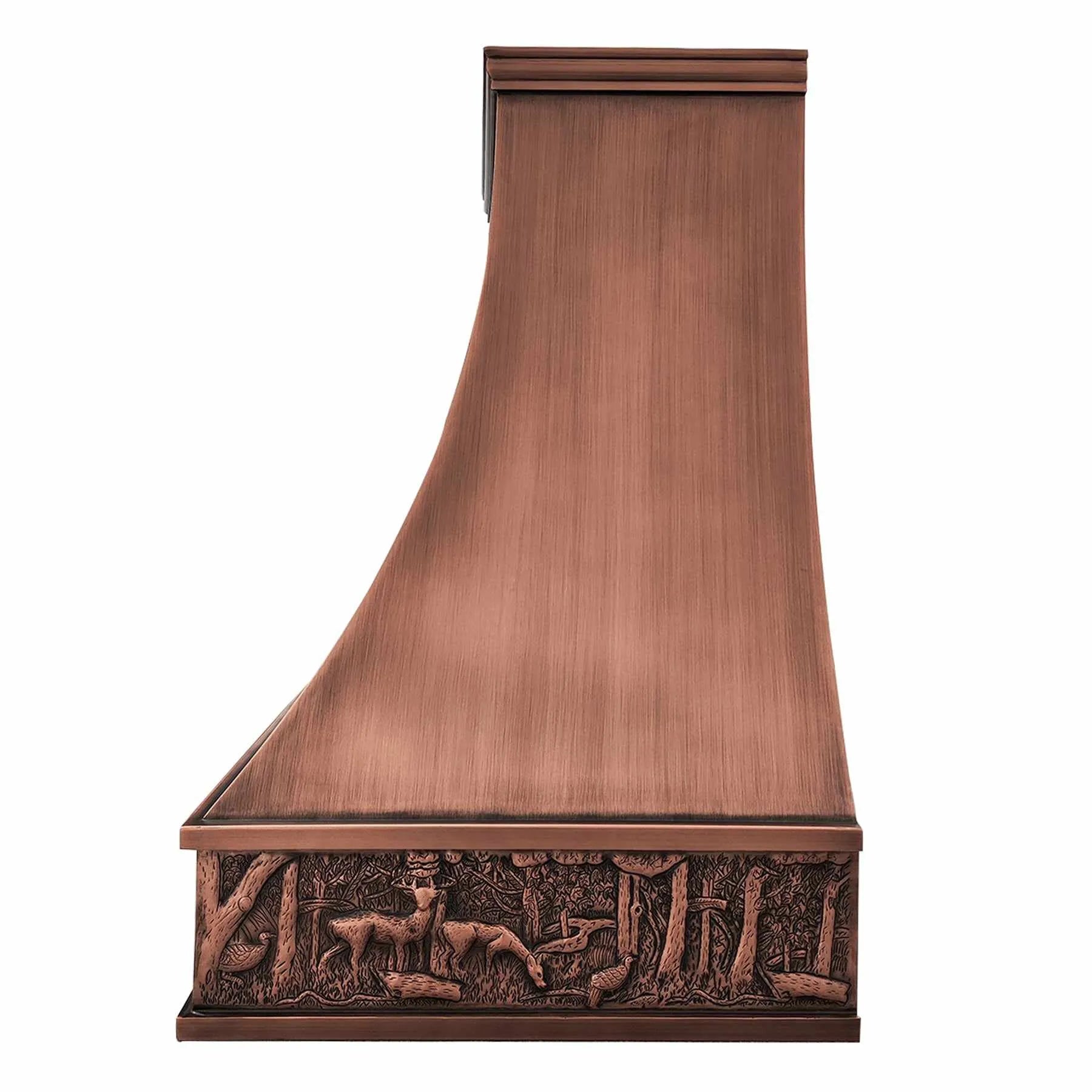 Fobest Antique Copper Range Hood with Deer Apron Design FCP-186-Copper Range Hood-Fobest