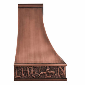 Fobest Antique Copper Range Hood with Deer Apron Design FCP-186-Copper Range Hood-Fobest