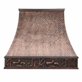 Fobest Antique Copper Range Hood with Deer Apron Design FCP-186-Copper Range Hood-Fobest
