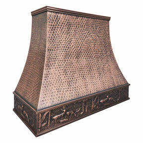 Fobest Antique Copper Range Hood with Deer Apron Design FCP-186-Copper Range Hood-Fobest