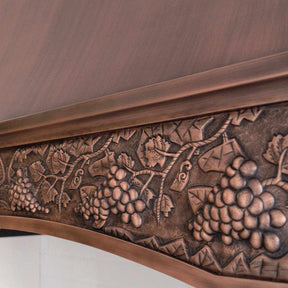 Fobest Antique Copper Range Hood with Grape Motif FCP-70-Copper Range Hood-Fobest
