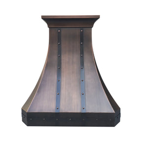Fobest Antique Copper Range Hood with Hammer Apron FCP-215-Copper Range Hood-Fobest