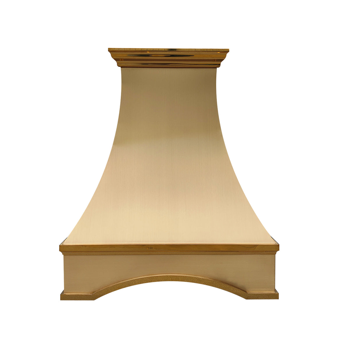 Fobest Arched Brass Range Hood with Crown Molding FSS-391-Stainless Steel Range Hood-Fobest