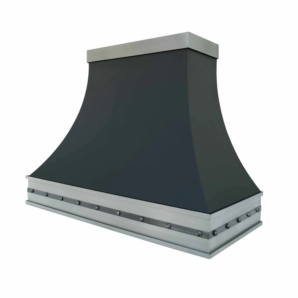 Fobest Black Exhaust Hood with Grey Bottom Band FSS-202-Stainless Steel Range Hood-Fobest