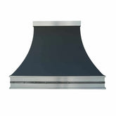 Fobest Black Exhaust Hood with Grey Bottom Band FSS-202-Stainless Steel Range Hood-Fobest