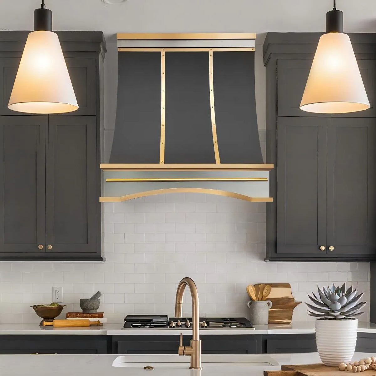 Fobest Black Range Hood Stainless Steel with Arched Base FSS-411-Stainless Steel Range Hood-Fobest
