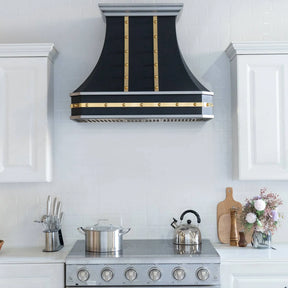 Fobest Black Stainless Steel Custom Hood with Curved Shape FSS-114-Stainless Steel Range Hood-Fobest