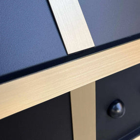 Fobest Black Stainless Steel Range Hood With Brass Straps FSS-33-Stainless Steel Range Hood-Fobest