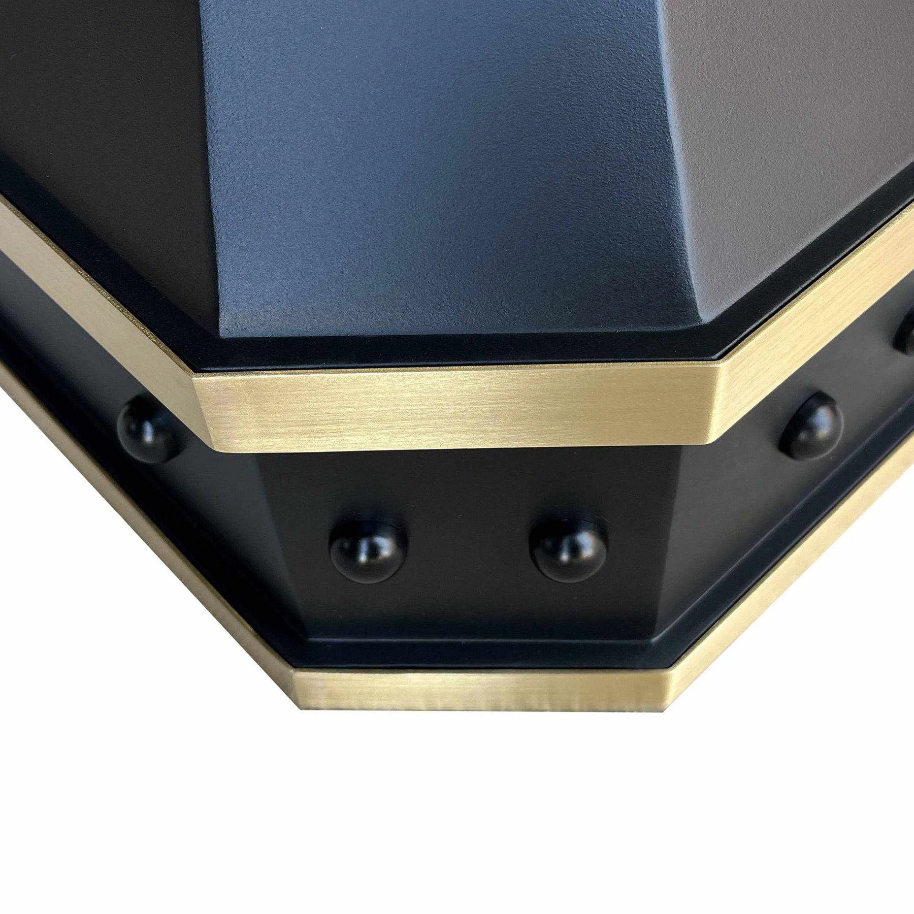 Fobest Black Stainless Steel Range Hood With Brass Straps FSS-33-Stainless Steel Range Hood-Fobest