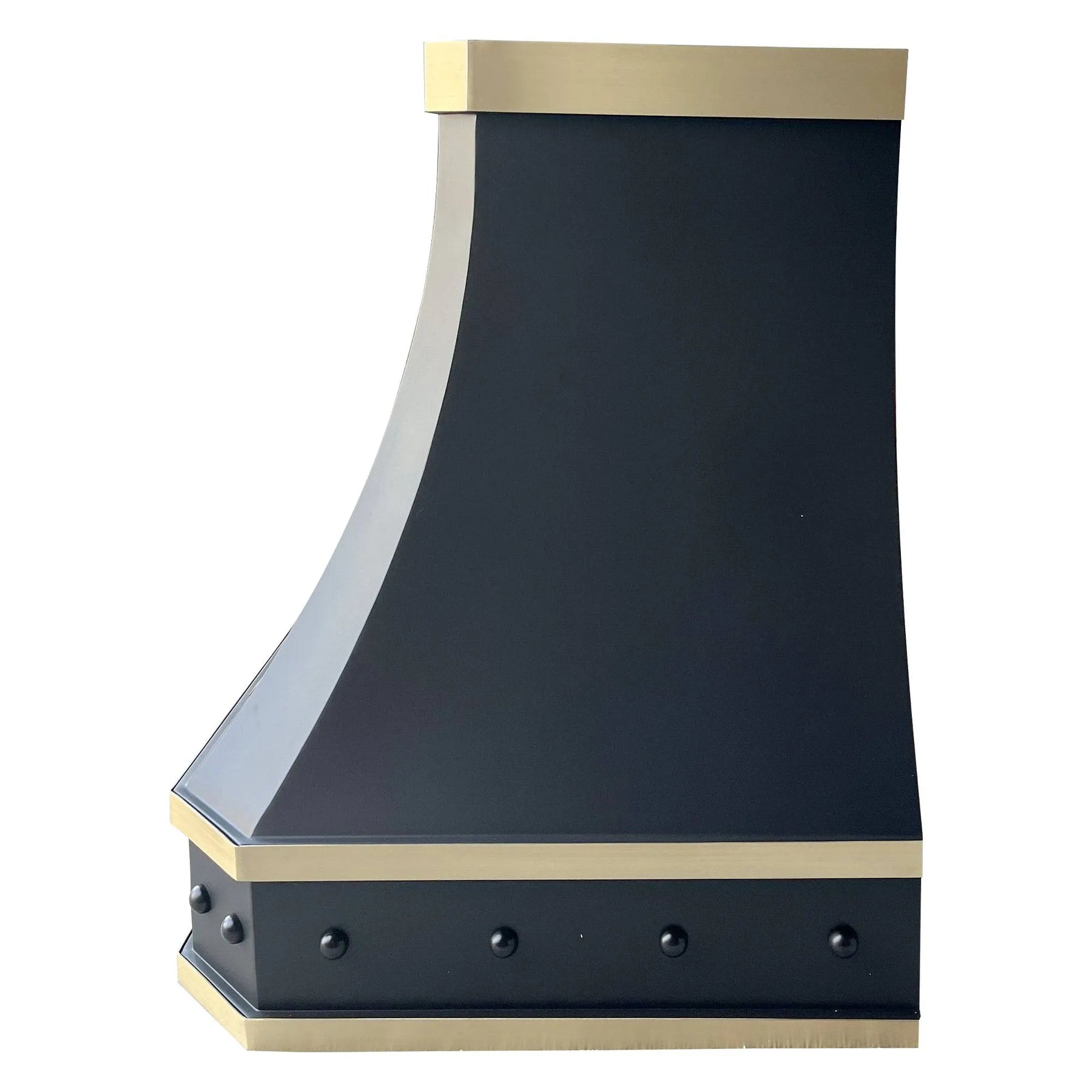 Fobest Black Stainless Steel Range Hood With Brass Straps FSS-33-Stainless Steel Range Hood-Fobest