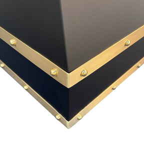 Fobest Black Stainless Steel Range Hood with horizontal straps FSS-11-Stainless Steel Range Hood-Fobest
