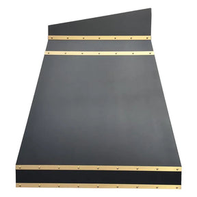 Fobest Black Stainless Steel Range Hood with horizontal straps FSS-11-Stainless Steel Range Hood-Fobest