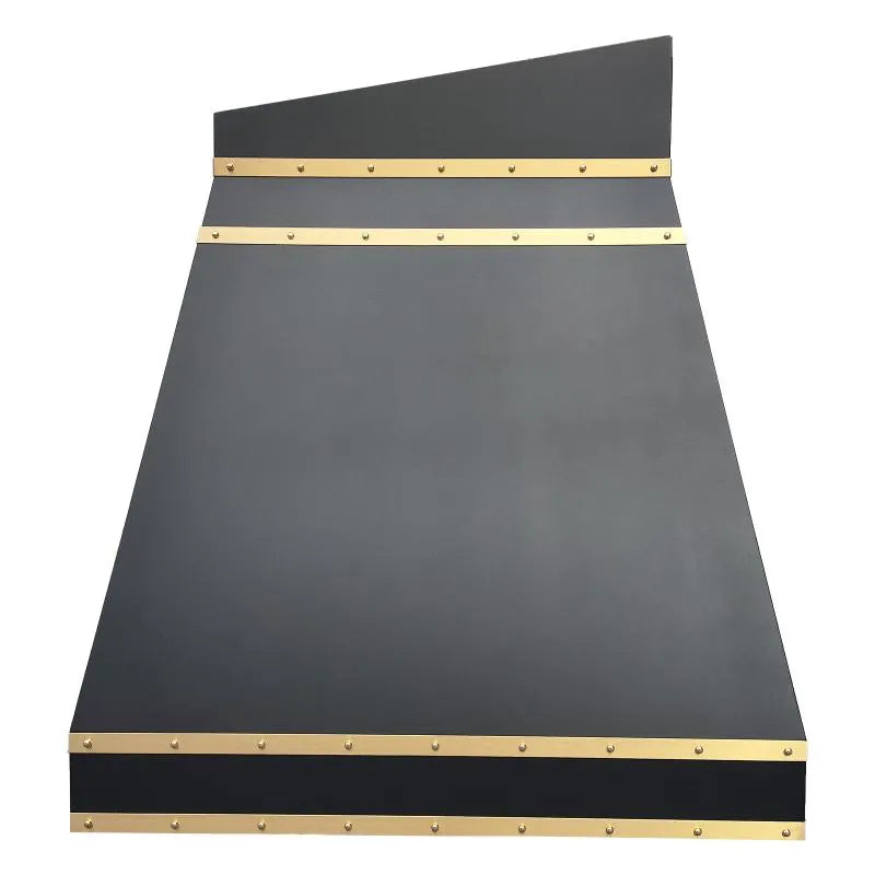 Fobest Black Stainless Steel Range Hood with horizontal straps FSS-11-Stainless Steel Range Hood-Fobest