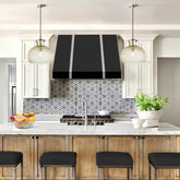 Fobest Black Stove Hood with Two Straps FSS-298-Stainless Steel Range Hood-Fobest