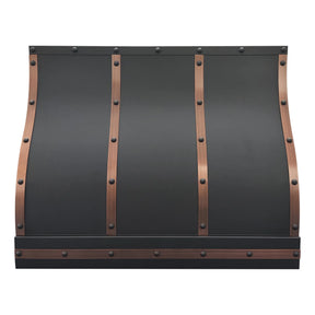 Fobest Black amd Copper Custom Range Hood Stainless Steel Finish FSS-435-Stainless Steel Range Hood-Fobest