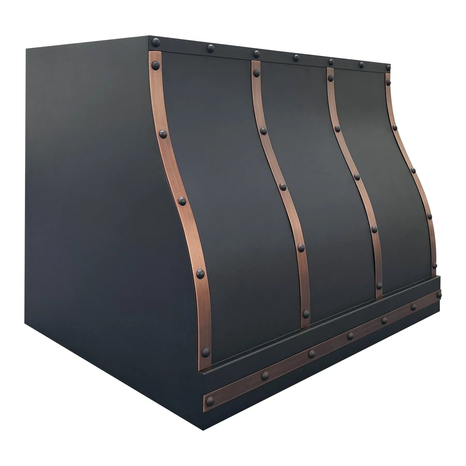 Fobest Black amd Copper Custom Range Hood Stainless Steel Finish FSS-435-Stainless Steel Range Hood-Fobest