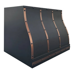 Fobest Black amd Copper Custom Range Hood Stainless Steel Finish FSS-435-Stainless Steel Range Hood-Fobest