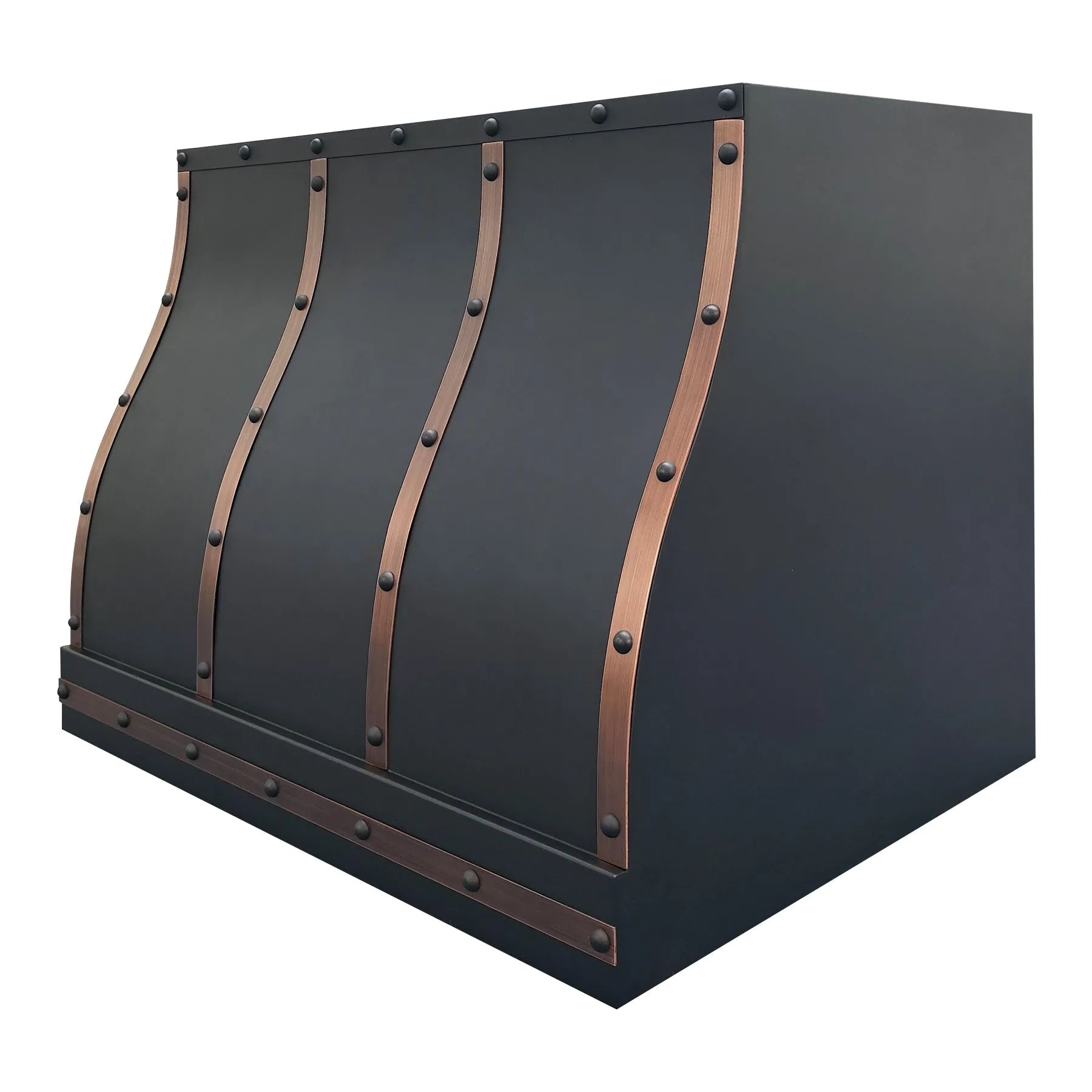 Fobest Black amd Copper Custom Range Hood Stainless Steel Finish FSS-435-Stainless Steel Range Hood-Fobest