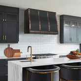 Fobest Black amd Copper Custom Range Hood Stainless Steel Finish FSS-435-Stainless Steel Range Hood-Fobest