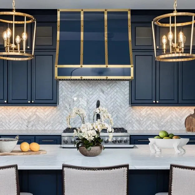 Fobest Blue Range Hood Sloped Design FSS-349-Stainless Steel Range Hood-Fobest