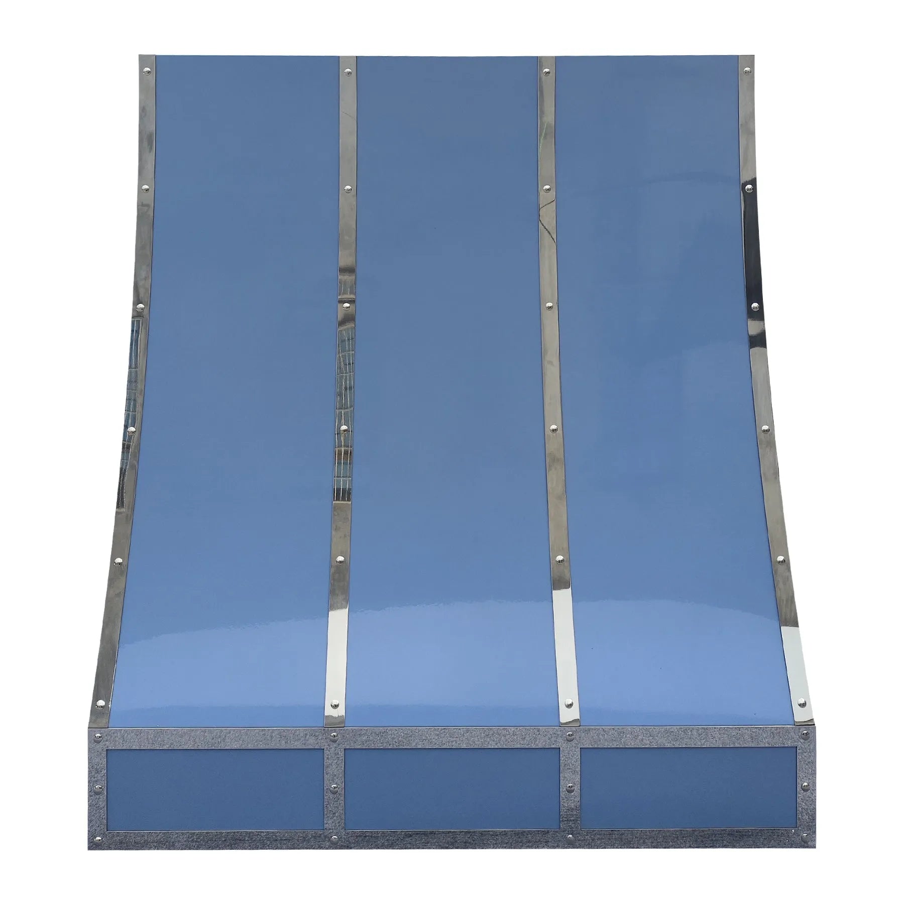 Fobest Blue Stainless Steel Custom Range Hood with Straps FSS-445-Stainless Steel Range Hood-Fobest
