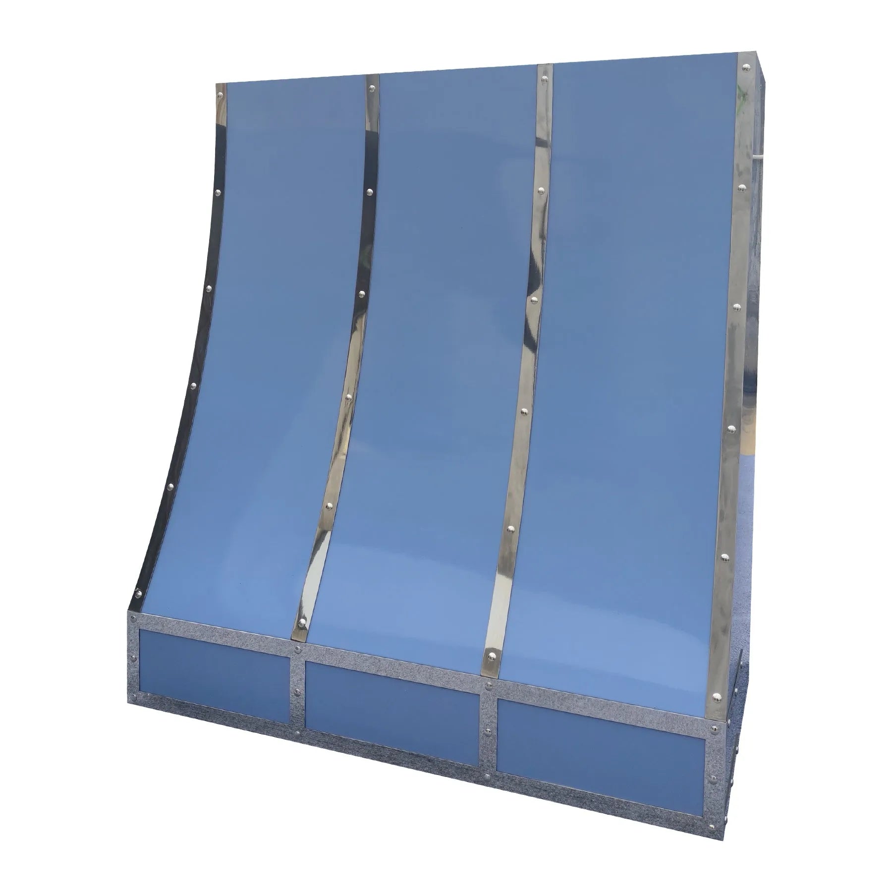 Fobest Blue Stainless Steel Custom Range Hood with Straps FSS-445-Stainless Steel Range Hood-Fobest