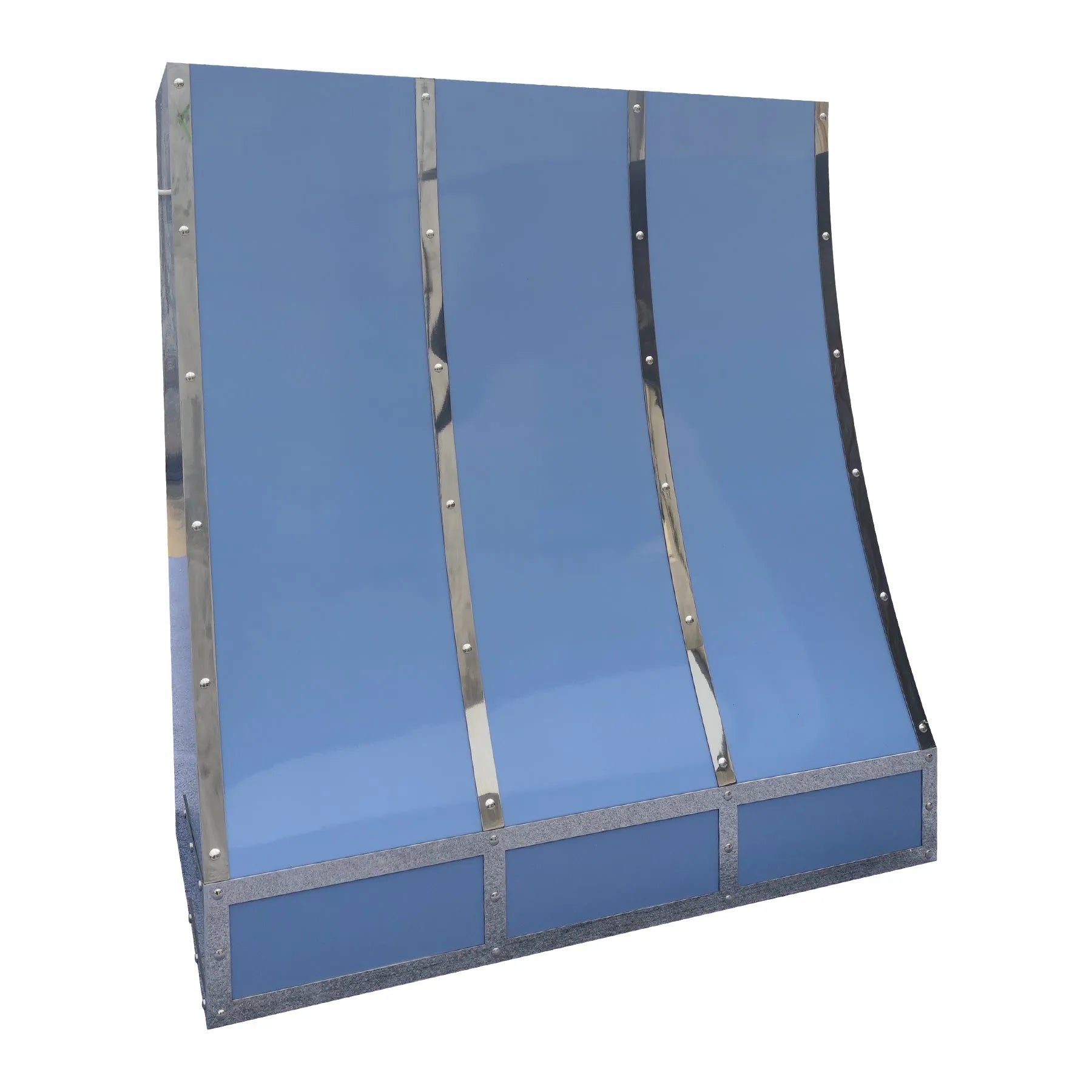 Fobest Blue Stainless Steel Custom Range Hood with Straps FSS-445-Stainless Steel Range Hood-Fobest