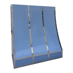 Fobest Blue Stainless Steel Custom Range Hood with Straps FSS-445-Stainless Steel Range Hood-Fobest
