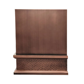 Fobest Box Style Copper Kitchen Hood with Hammered Apron FCP-269-Copper Range Hood-Fobest