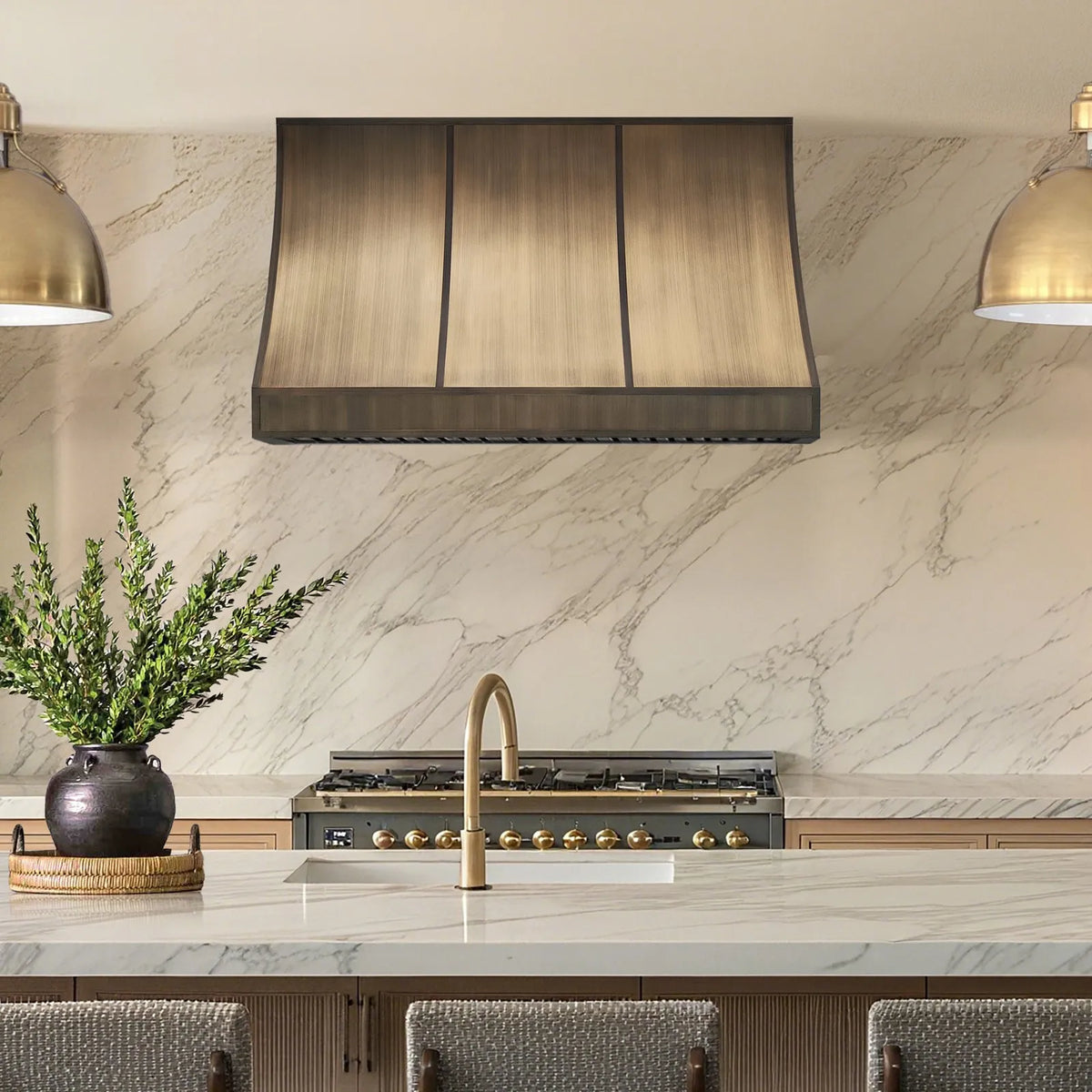 Fobest Brass Kitchen Stove Hoods with Straps FSS-462