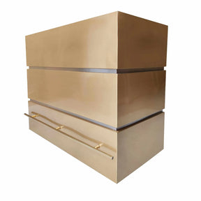 Fobest Brass Range Hood with Brass Pot Rail FSS-207-Stainless Steel Range Hood-Fobest