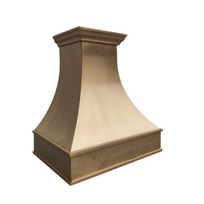 Fobest Brass Range Hood with Hammered Crown FSS-390-Stainless Steel Range Hood-Fobest