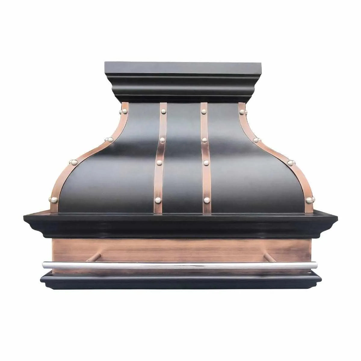 Fobest Bronze Copper Range Hood with Antique Straps FCP-114-Copper Range Hood-Fobest