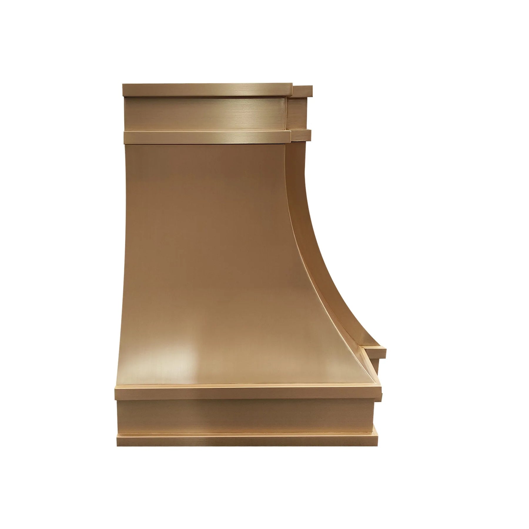 Fobest Brushed Brass Kitchen Hood with Rivets FSS-225-Stainless Steel Range Hood-Fobest