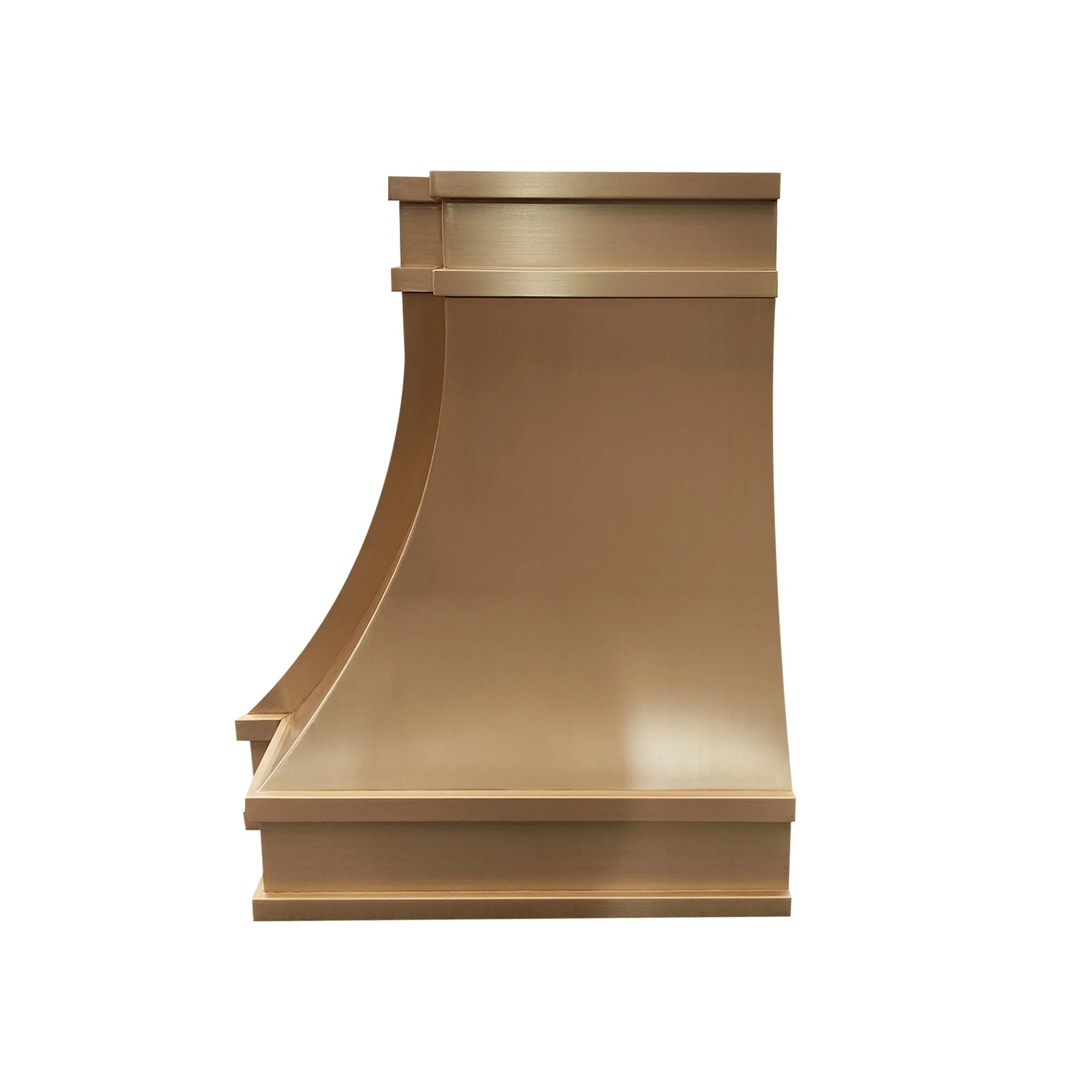Fobest Brushed Brass Kitchen Hood with Rivets FSS-225-Stainless Steel Range Hood-Fobest