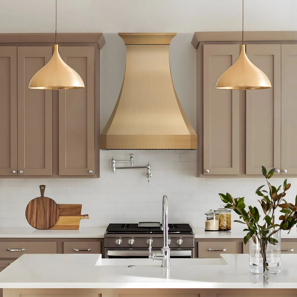 Fobest Brushed Brass Vent Hood FSS-451