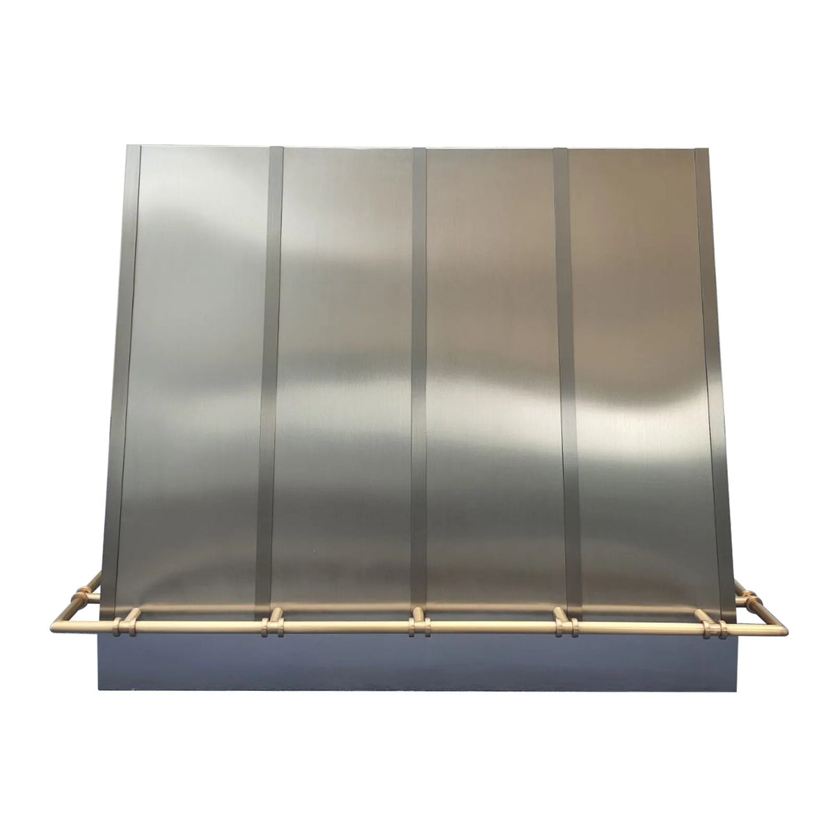 Fobest Brushed Stainless Steel Range Hood with Brass Pot Rail FSS-400-Stainless Steel Range Hood-Fobest