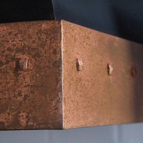 Fobest Chimney Copper Range Hood with Vintage Copper Band FCP-89-Copper Range Hood-Fobest