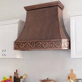 Fobest Classic Copper Range Hood with Classic Apron Pattern FCP-30-Copper Range Hood-Fobest
