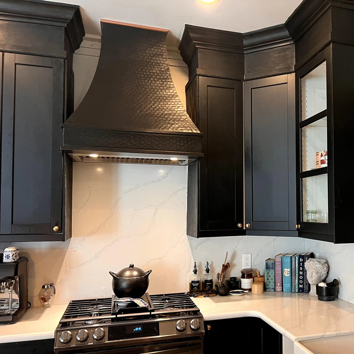 Fobest Copper Custom Range Hood with natural copper crown FCP-128-Copper Range Hood-Fobest