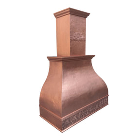 Fobest Copper Kitchen Hood with Chimney Design FCP-238-Copper Range Hood-Fobest