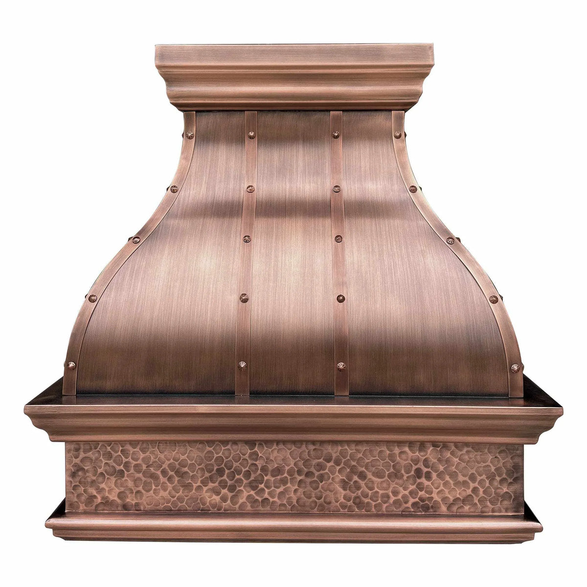 Fobest Copper Kitchen Hood with Hammered Texture Apron FCP-45-Copper Range Hood-Fobest