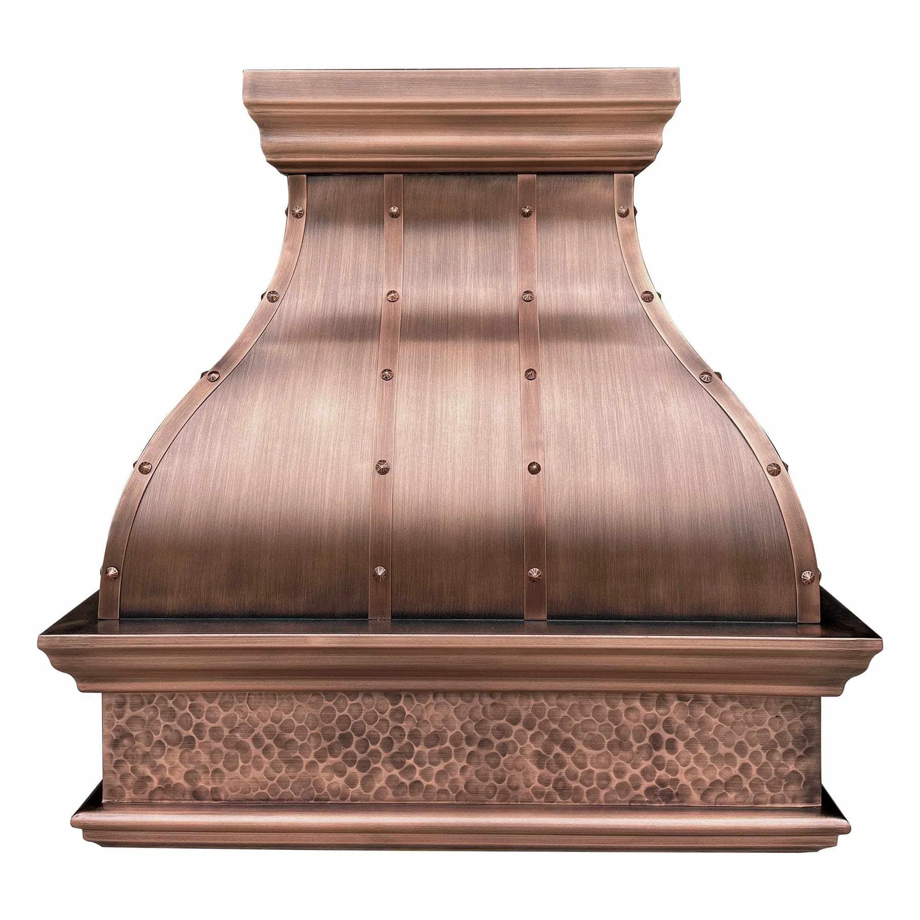 Fobest Copper Kitchen Hood with Hammered Texture Apron FCP-45-Copper Range Hood-Fobest