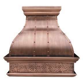 Fobest Copper Kitchen Hood with Hammered Texture Apron FCP-45-Copper Range Hood-Fobest