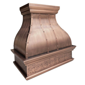 Fobest Copper Kitchen Hood with Hammered Texture Apron FCP-45-Copper Range Hood-Fobest