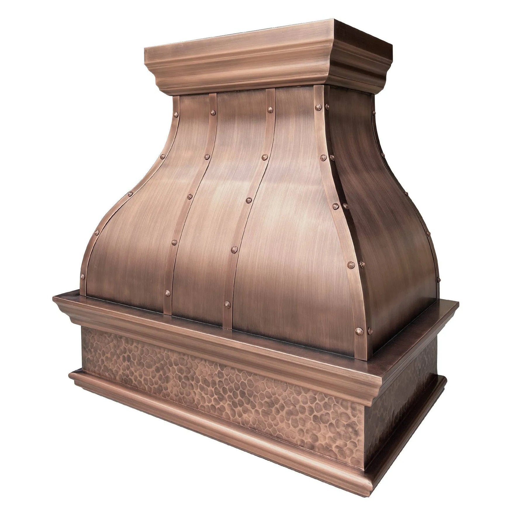Fobest Copper Kitchen Hood with Hammered Texture Apron FCP-45-Copper Range Hood-Fobest