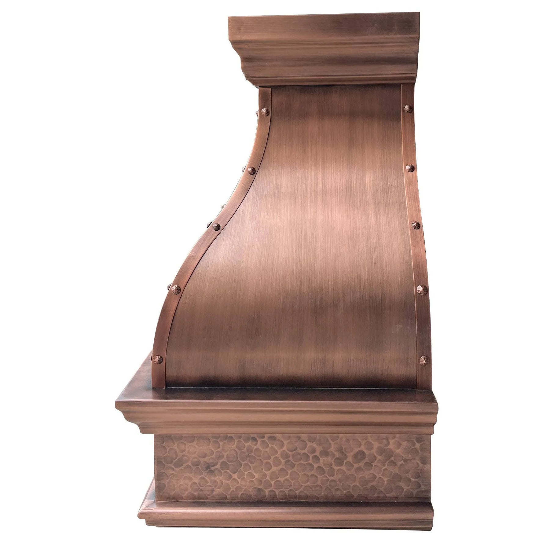 Fobest Copper Kitchen Hood with Hammered Texture Apron FCP-45-Copper Range Hood-Fobest