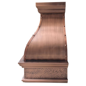 Fobest Copper Kitchen Hood with Hammered Texture Apron FCP-45-Copper Range Hood-Fobest